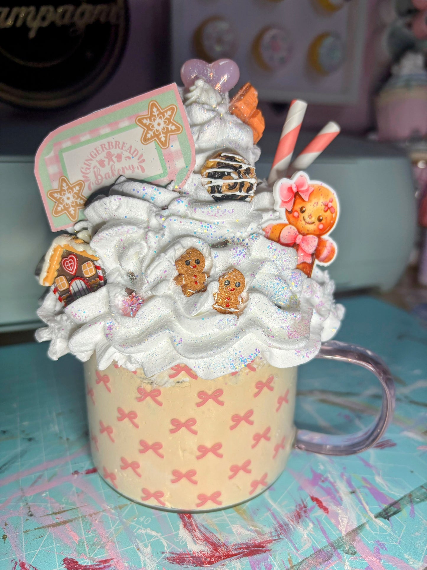 Handmade Gingerbread Bakery Whipped Mug Decor 🍪✨
