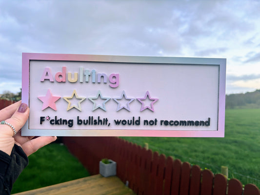 Adulting plaque