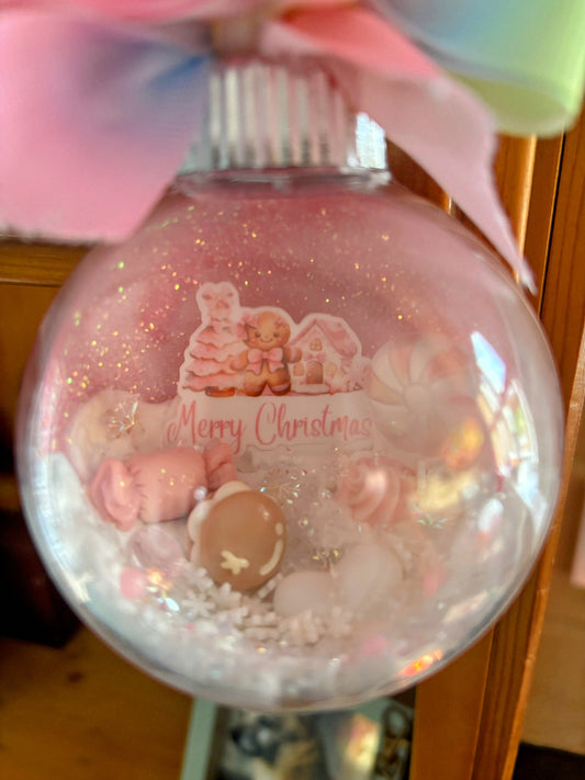 Whimsical filled Christmas bauble