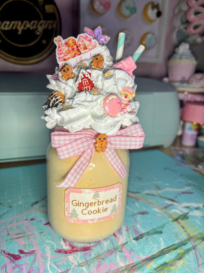 Handmade Gingerbread Cookie Whipped Jar Decor 🍪✨