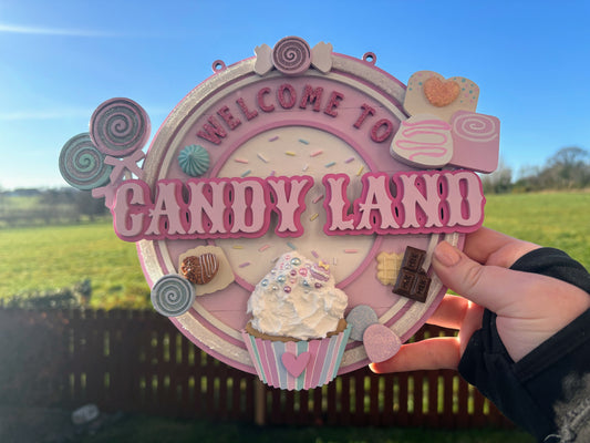 Welcome to Candyland wall plaque