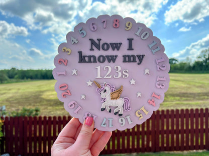 ABC plaque - unicorn theme