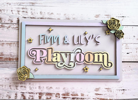 Personalised playroom/playhouse sign