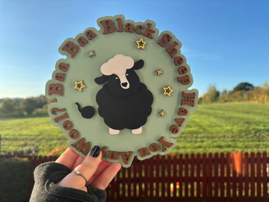 Baa baa black sheep plaque