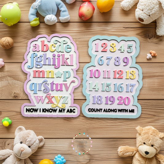 ABC/123 plaques (large)