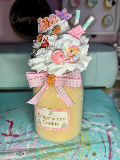Handmade Gingerbread Cookie Whipped Jar Decor 🍪✨