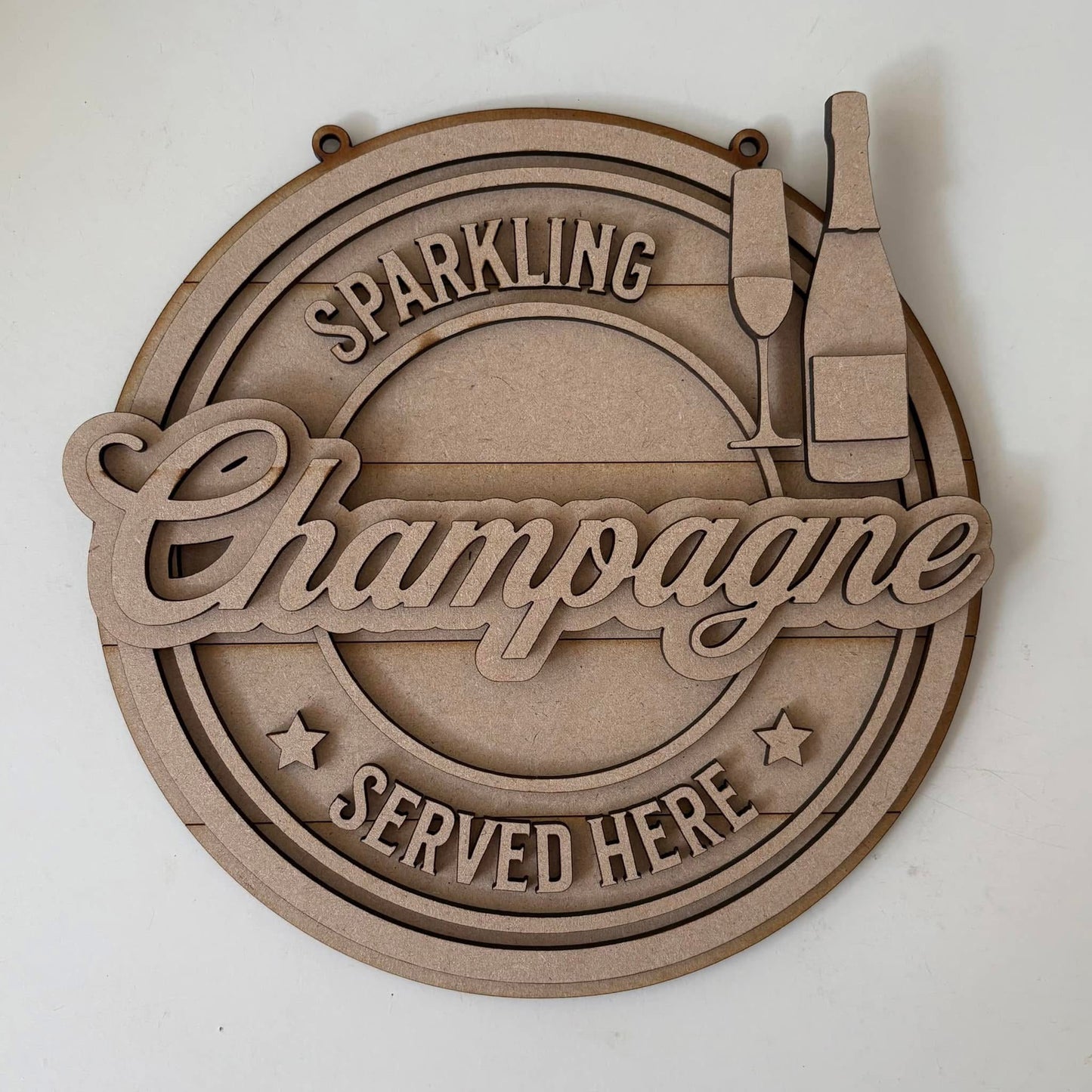 Sparkling alcohol plaque