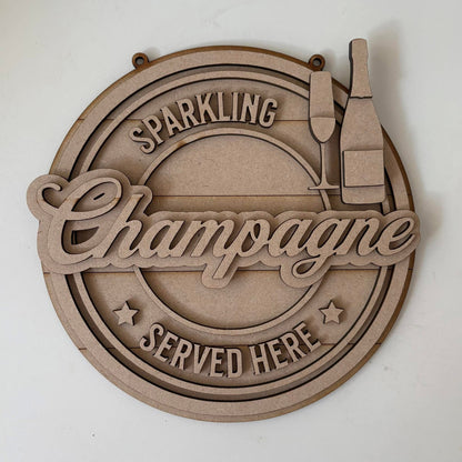 Sparkling alcohol plaque