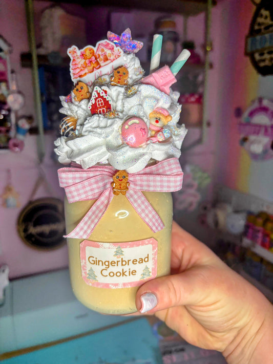 Handmade Gingerbread Cookie Whipped Jar Decor 🍪✨