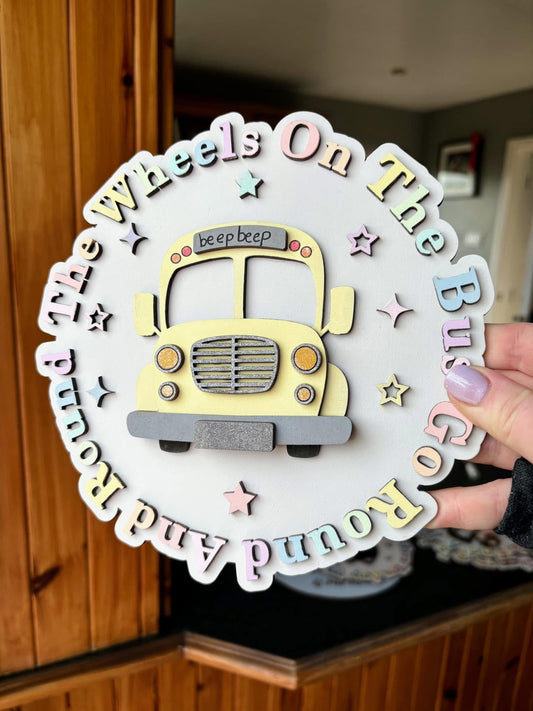 The Wheels on the Bus wall plaque