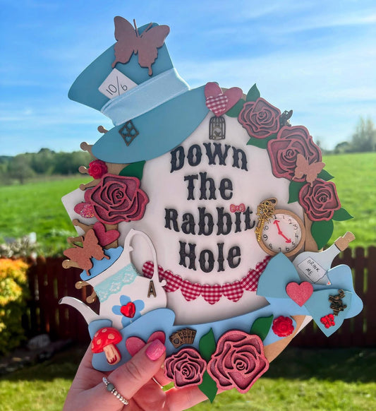 Down the Rabbit Hole plaque