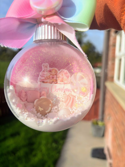 Whimsical filled Christmas bauble