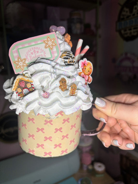 Handmade Gingerbread Bakery Whipped Mug Decor 🍪✨
